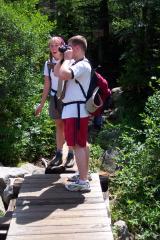 Jocelyn and Steve on a wooden foot bridge