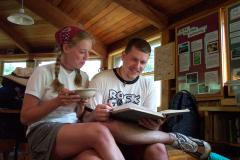 Jocelyn, Steve, with log book