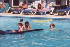 Kimberley and Phil in the pool