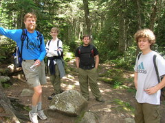 Scott, Phil, Steve, and Kevin pause along the trail.