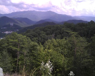 Kathy’s view of Mt. LeConte